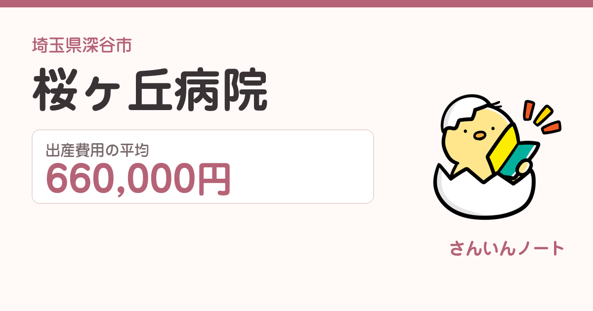 桜ヶ丘病院の出産費用