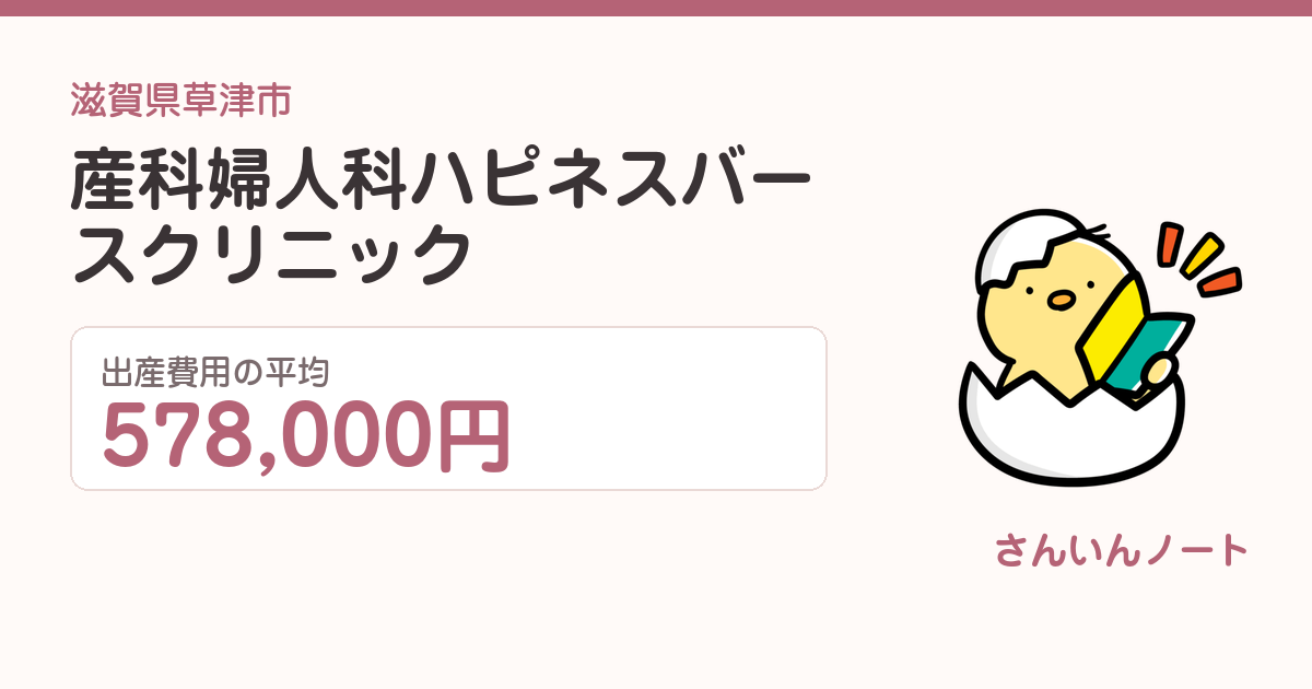 産科婦人科ハピネスバースクリニックの出産費用