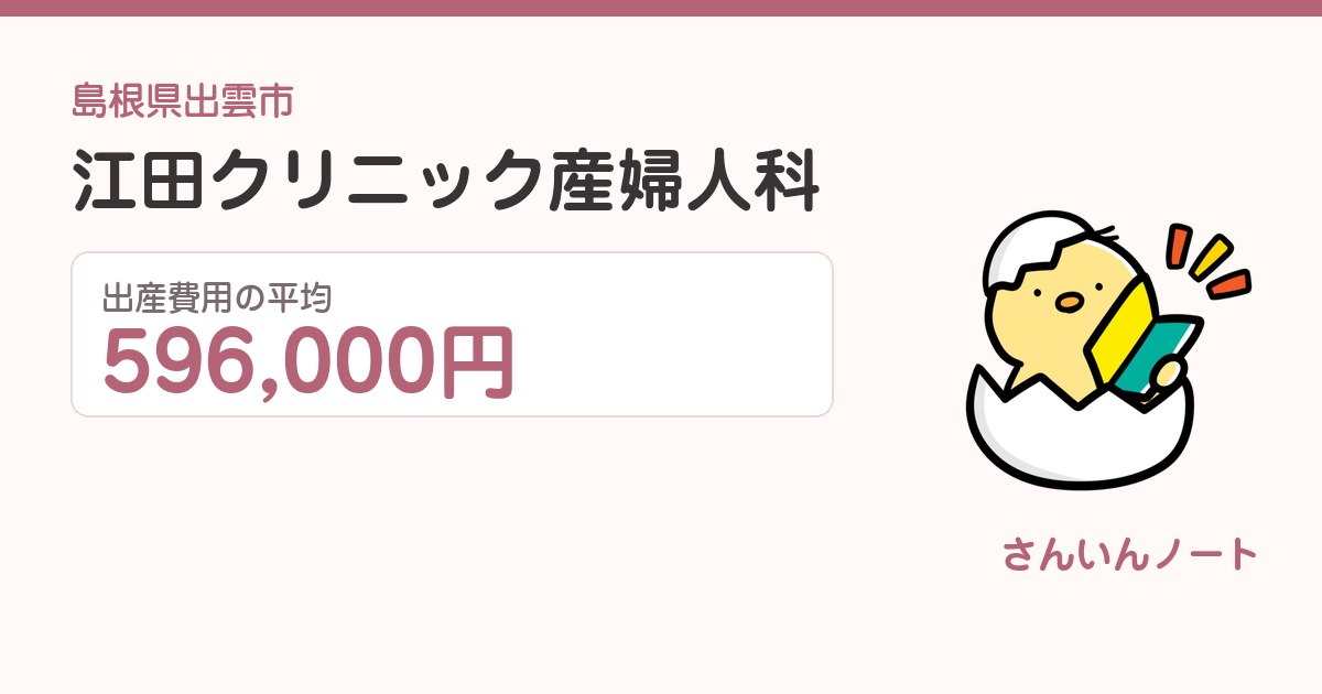 江田クリニック産婦人科の出産費用