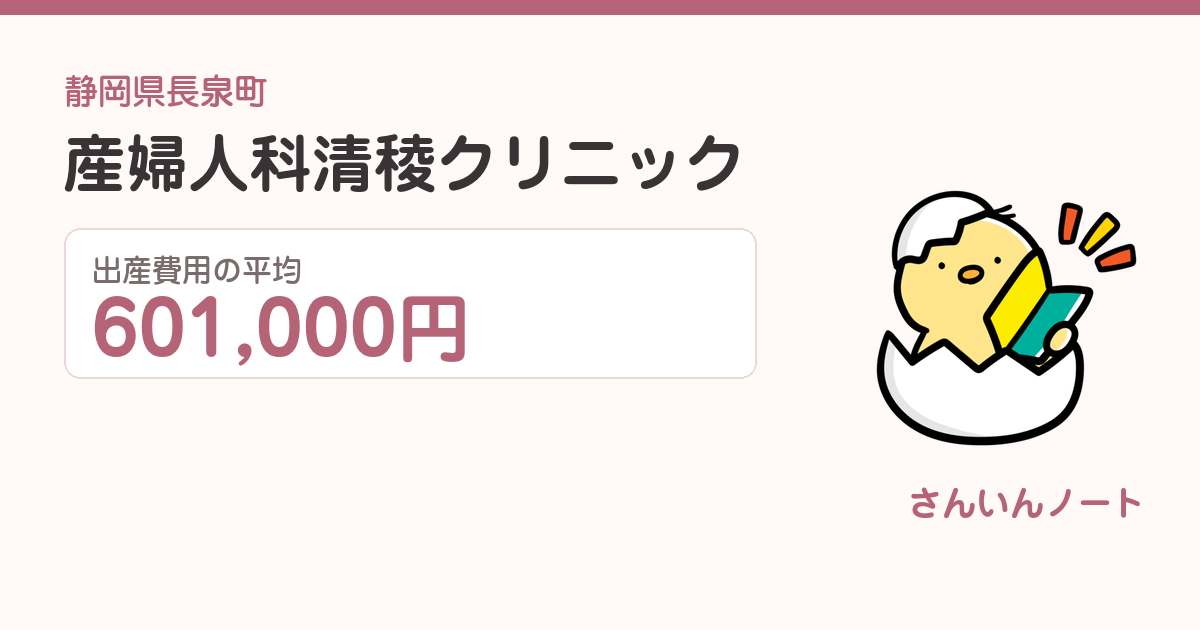 産婦人科清稜クリニックの出産費用