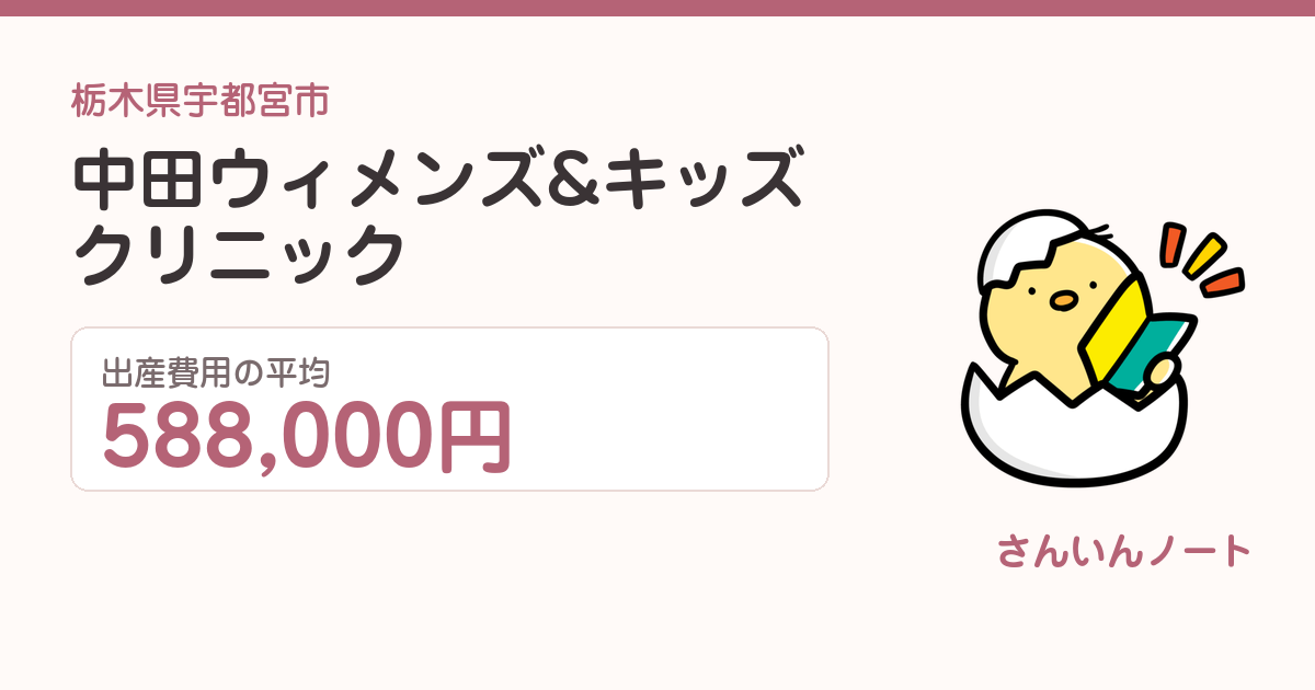 中田ウィメンズ&キッズクリニックの出産費用