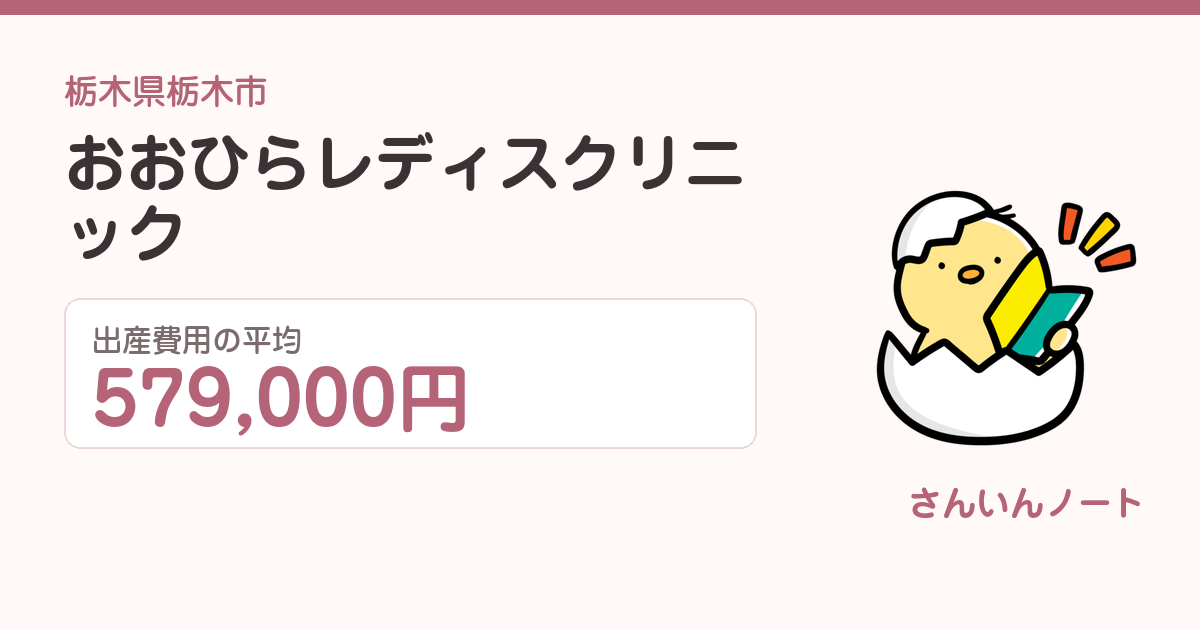おおひらレディスクリニックの出産費用