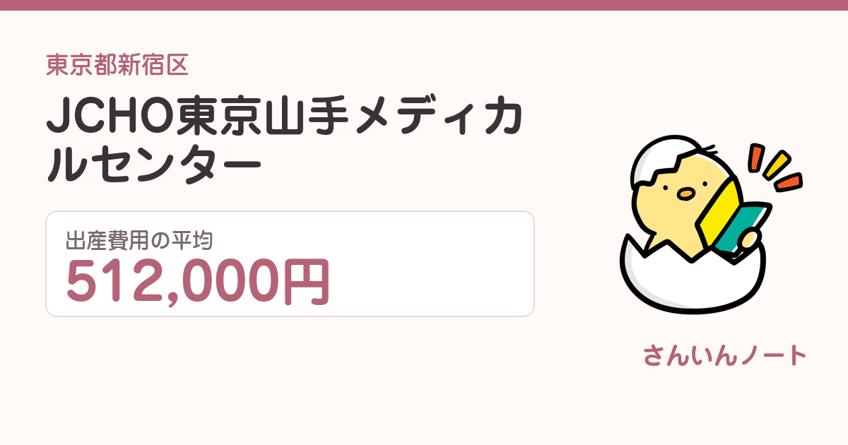 JCHO東京山手メディカルセンターの出産費用