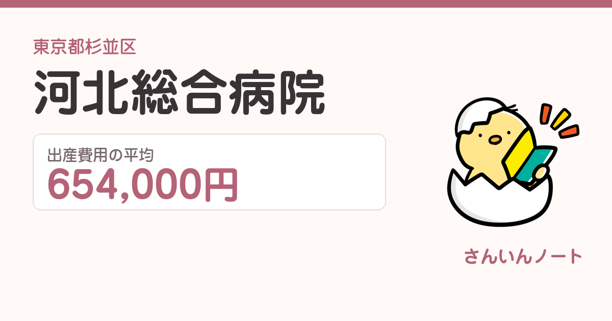 河北総合病院の出産費用
