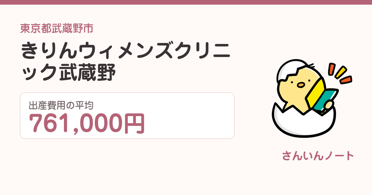 きりんウィメンズクリニック武蔵野の出産費用
