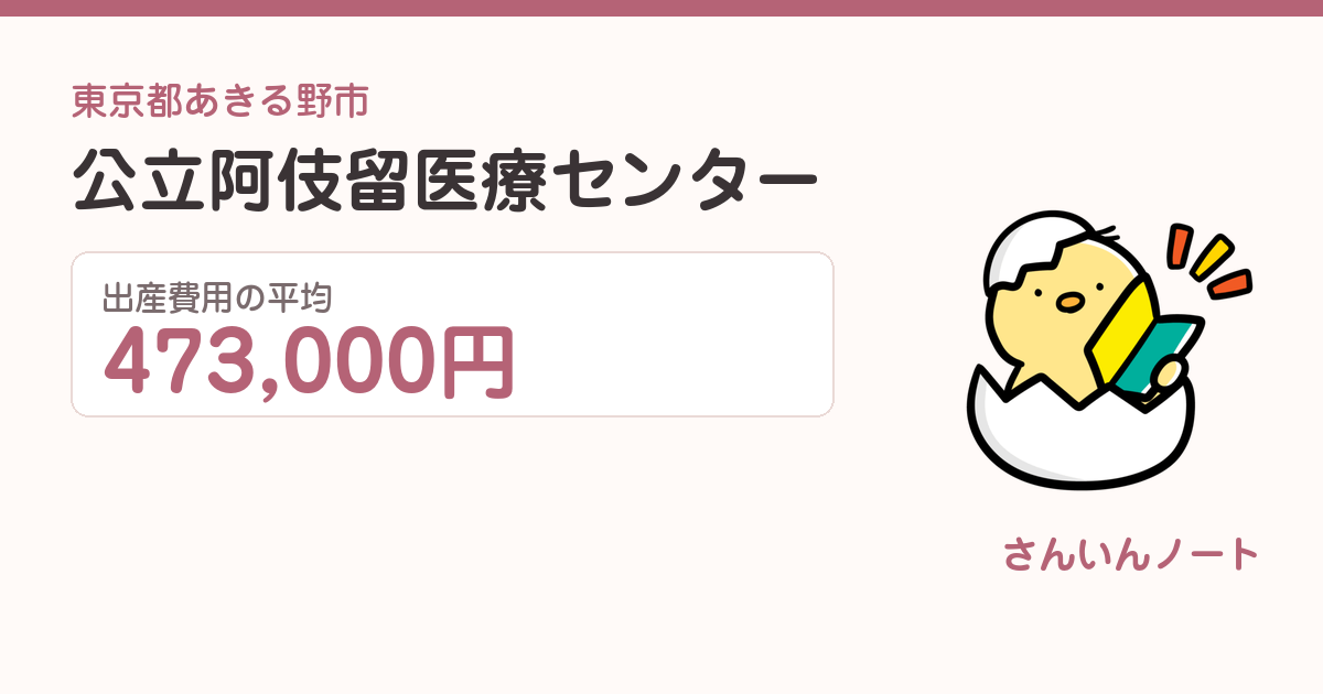 公立阿伎留医療センターの出産費用