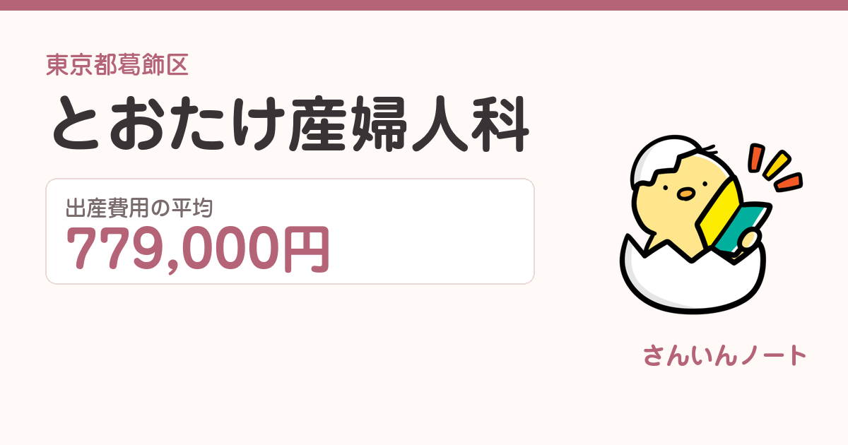 とおたけ産婦人科の出産費用