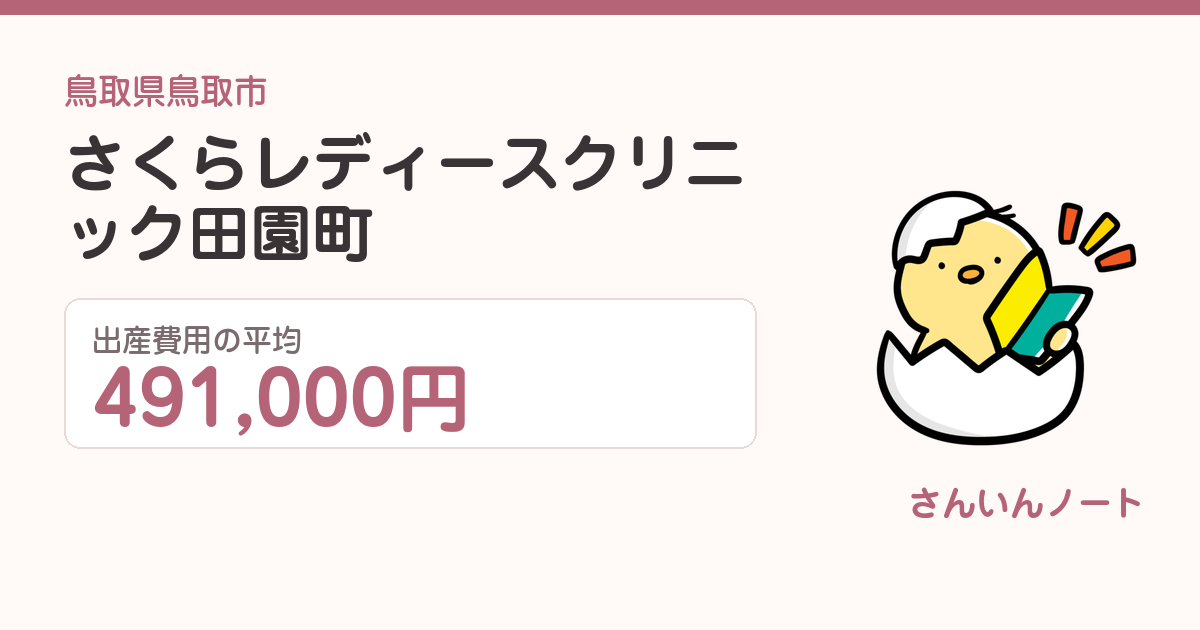 さくらレディースクリニック田園町の出産費用