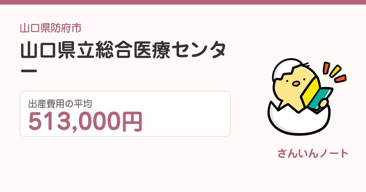 山口県立総合医療センターの出産費用